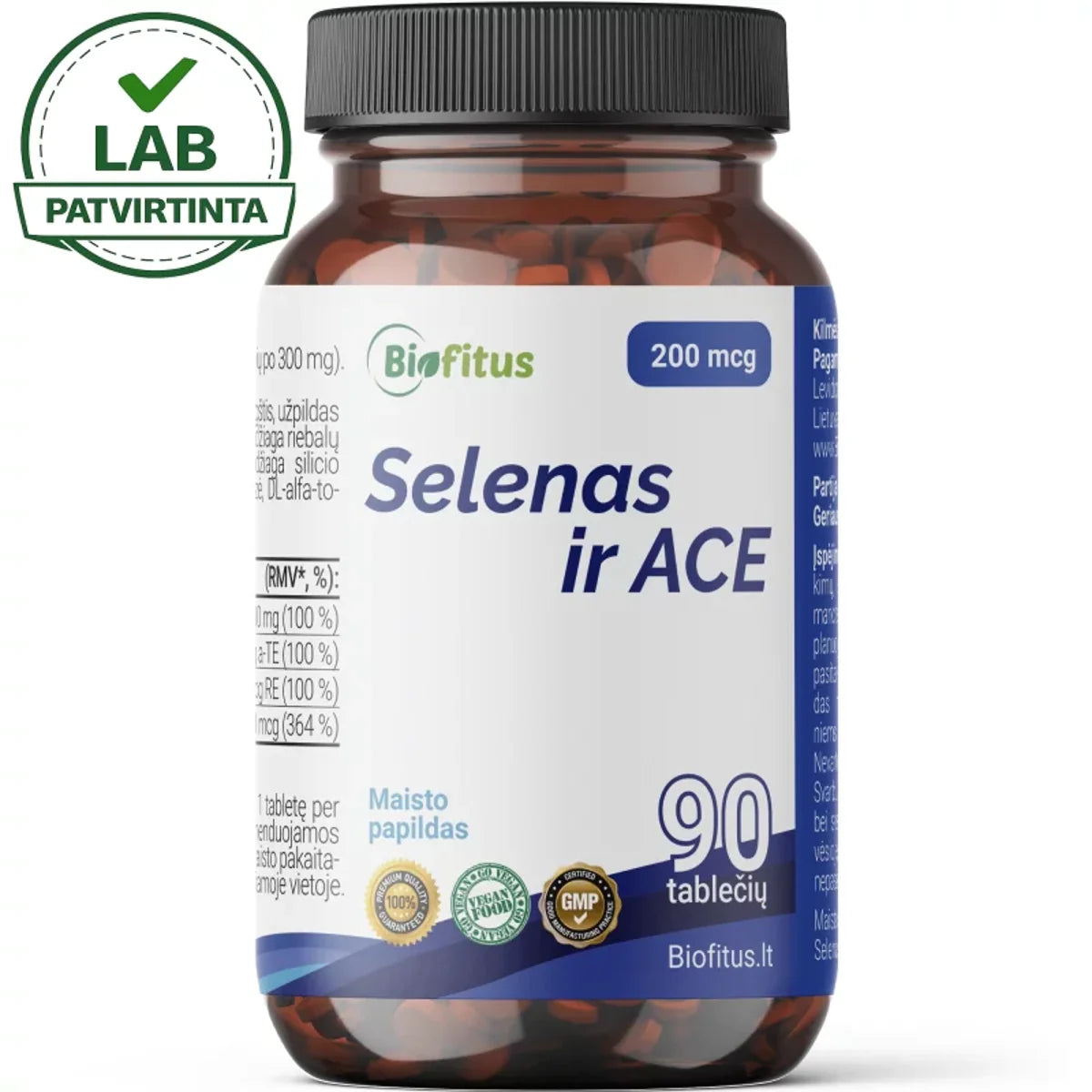 Biofitus Selenium ACE, 90 tablečių
