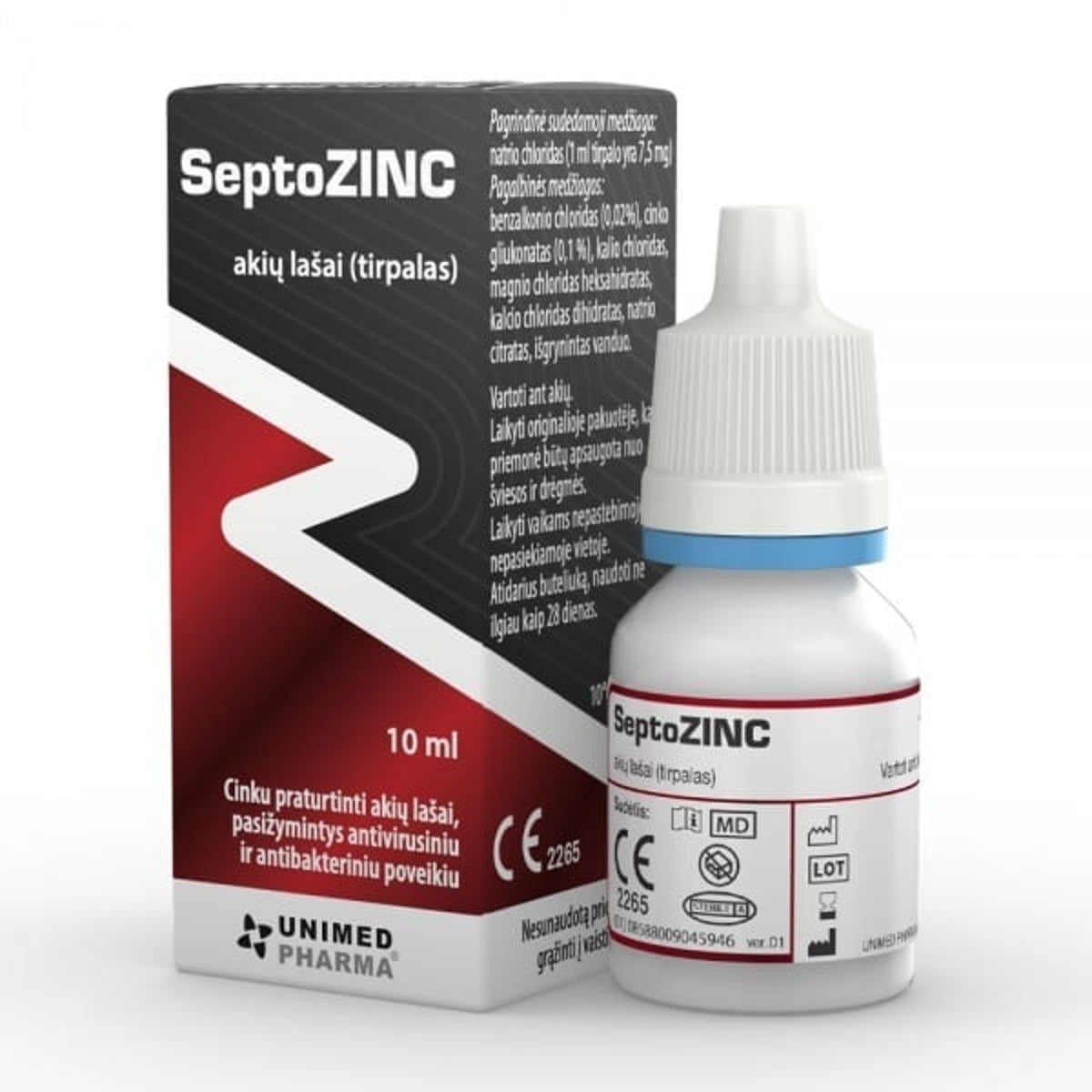 Septozinc akių lašai, 10 ml
