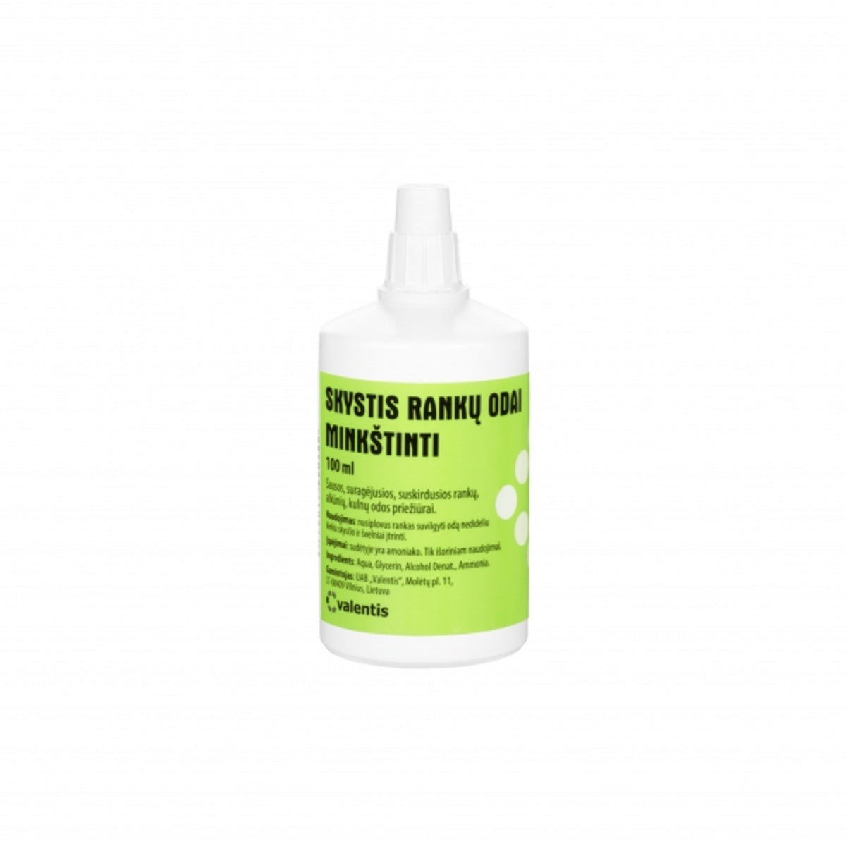 Valentis skystis rankų odai minkštinti, 100 ml