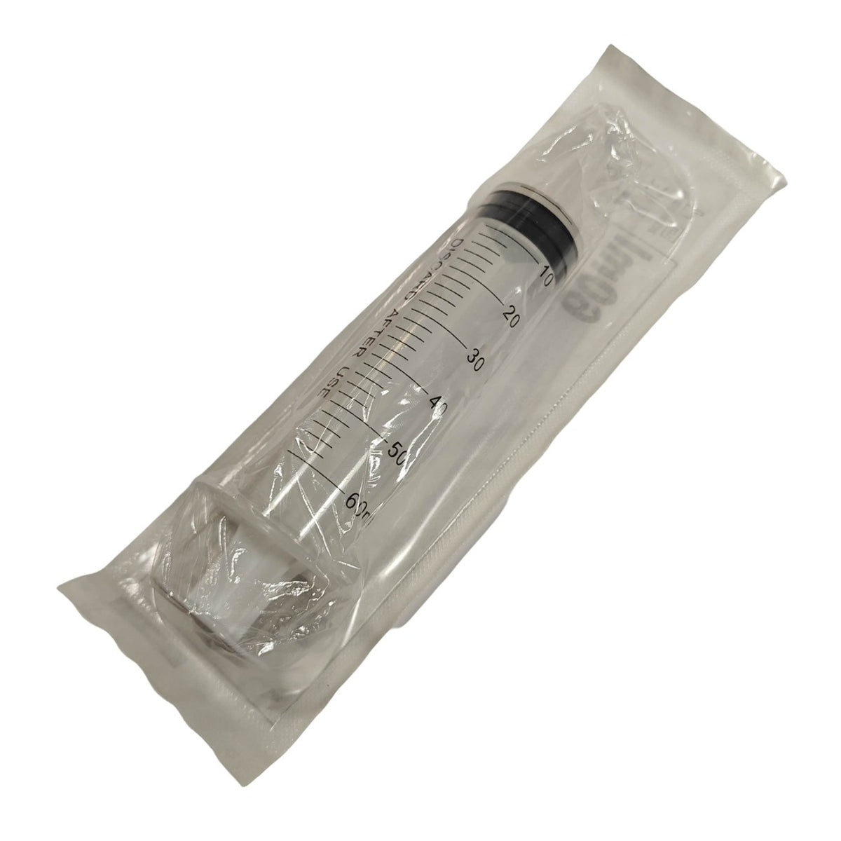 Vienkartinis 3 dalių kateterio tipo švirkštas 60 ml
