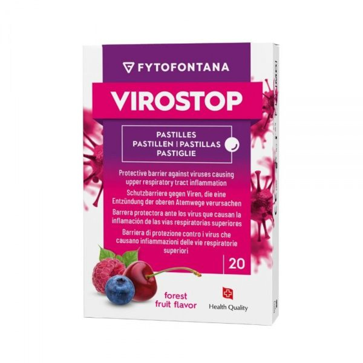 Fytofontana Virostop miško uogų skonio, 20 tablečių