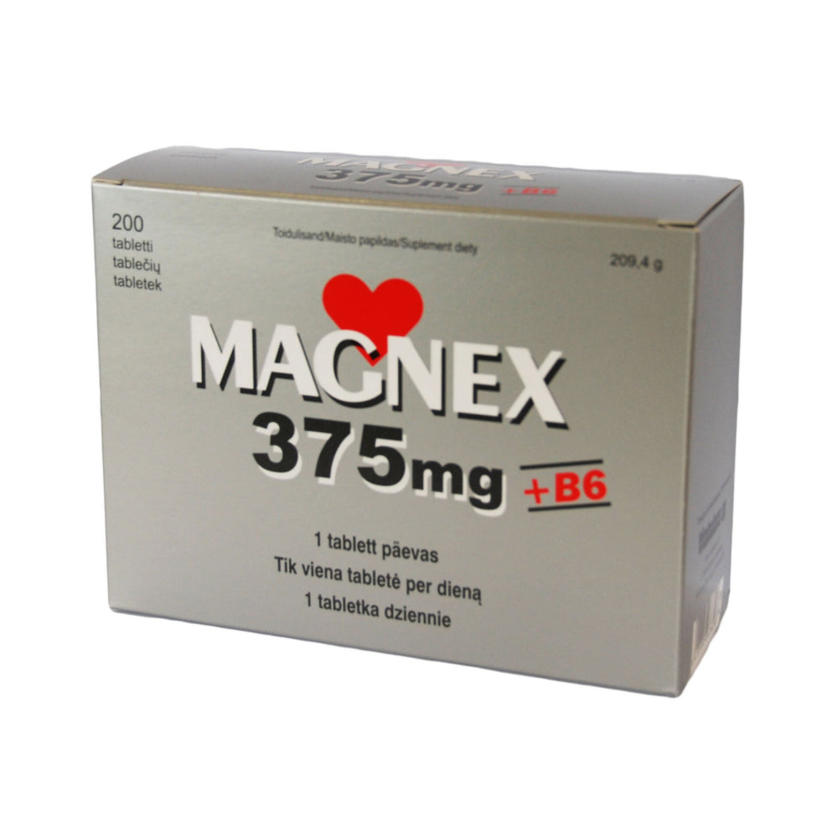 Magnex 375 mg + B6, 200 tablečių