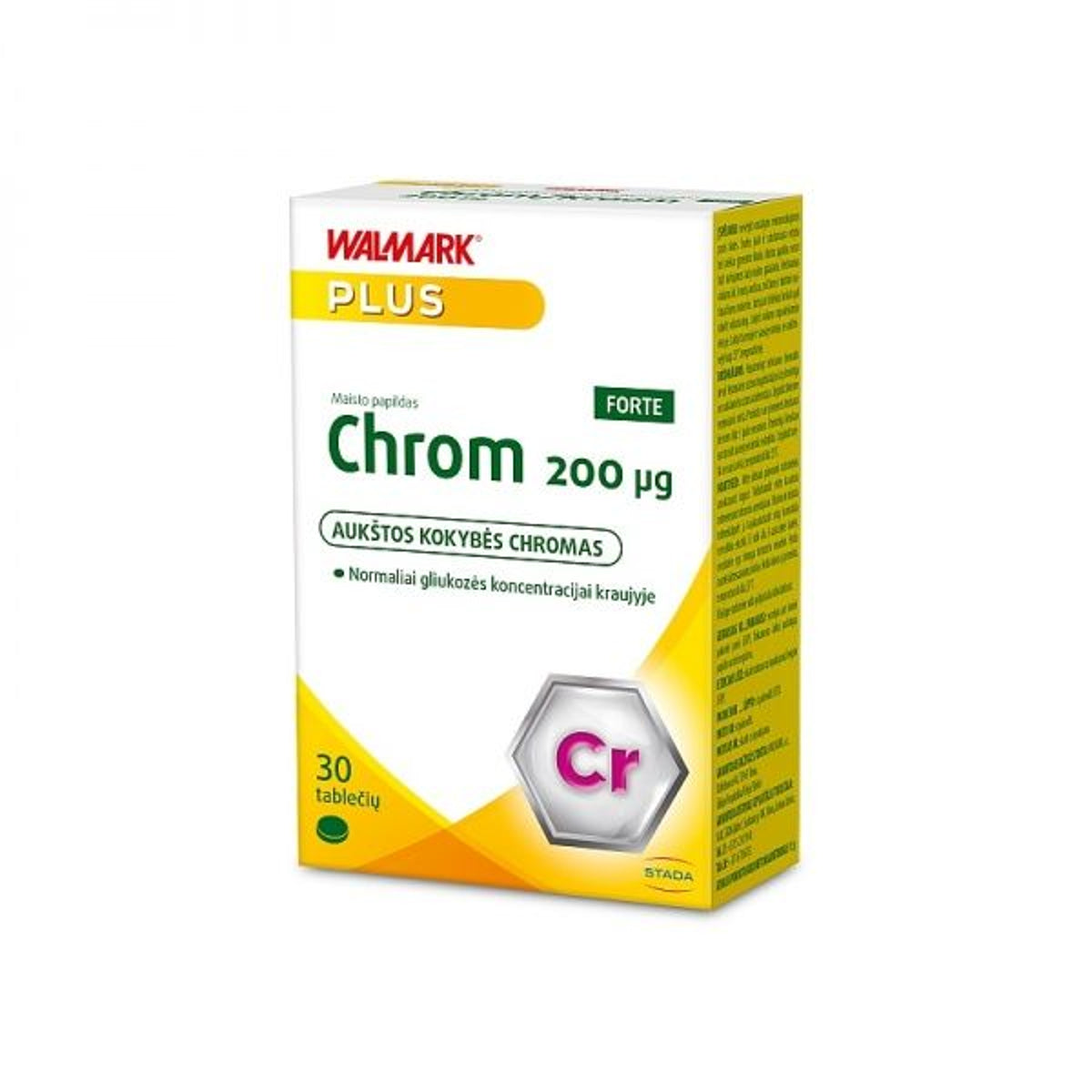 Walmark Chrom Forte 200 µg, 30 tablečių